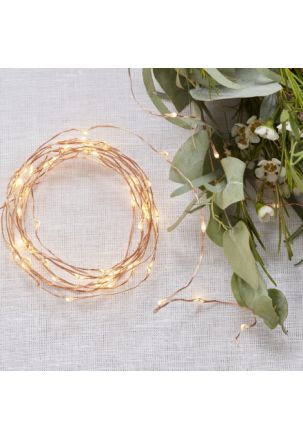 Ginger Ray BB-298 Copper String Fairy Lights