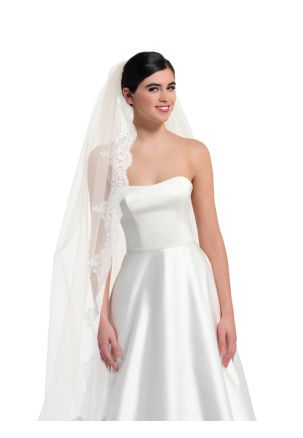 Veil with lace S360-350/1/MED | Poirier