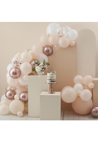 Ginger Ray BL-104 Floroal Baby Peach & Rose Gold Balloon Arch