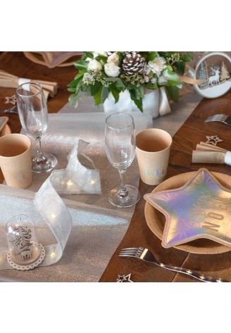 Santex Metallic Silver Table Runner