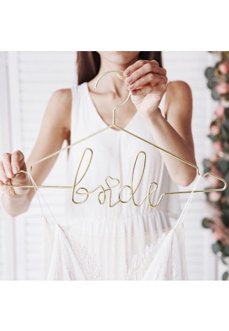 Metal Hanger Bride Gold ()