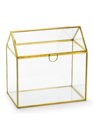 Glass Gift Card Holder Gold