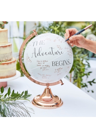 Ginger Ray BR-337 Botanical Wedding Globe Guestbook ()