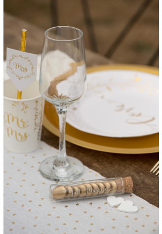 Glass Tube with Cork Just Married (10cm)