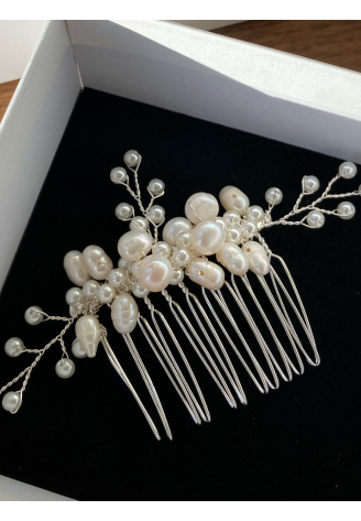 Sally Jane Bridal Izabella Hair comb Silver