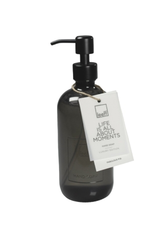 Leeff 18372 Hand Soap Glass Bottle - Fabulous Fig Grey ()