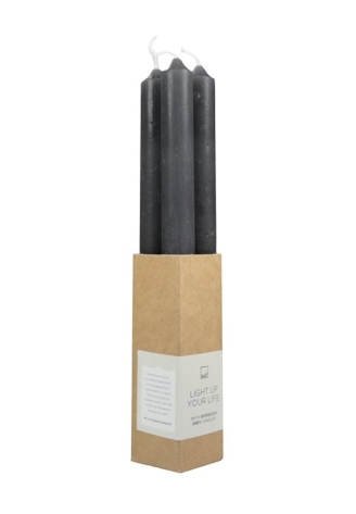 Leeff 18427 Dinner Candles Dewi Grey ()