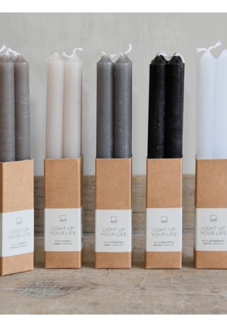 Leeff 18427 Dinner Candles Dewi Grey