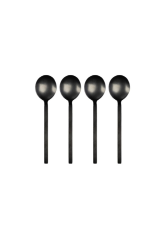 Leeff 18471 Spoons Charlot, set of 4 Black