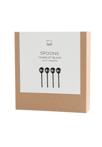 Leeff 18471 Spoons Charlot, set of 4 Black ()