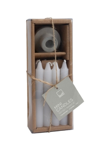 Leeff 18625 Mini Candles Giftset Maartje Grey ()