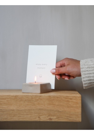 Leeff 18697 Card Holder Set Cindy - Enjoy every moment Taupe