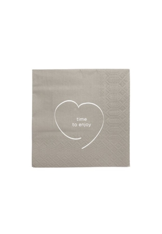 Leeff 18762 Napkins - Time to enjoy Taupe ()