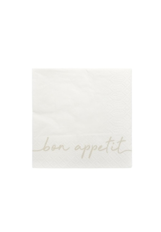 Leeff 18763 Napkins - Bon appetit White ()