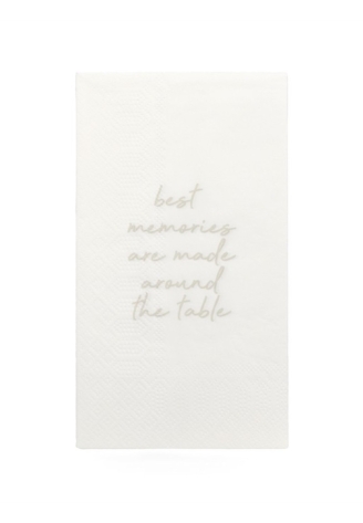 Leeff 18765 Napkins - Best memories are made around the table White ()