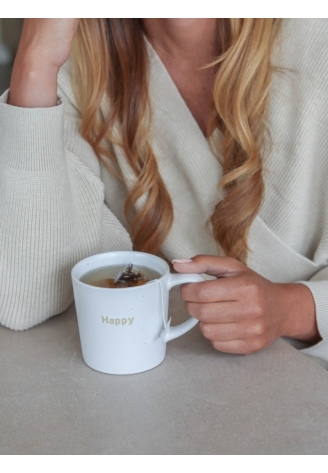 Leeff 18780 Mug Morris - Happy White
