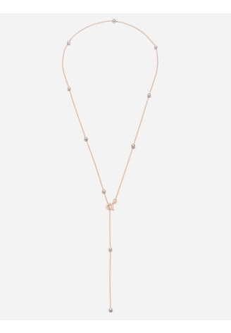 Abrazi Jessie Pearl Back Necklace Rose ()