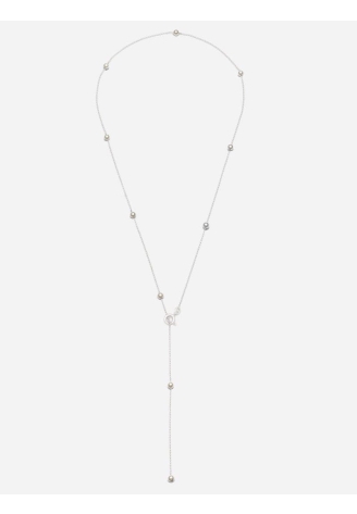 Abrazi Jessie Pearl Back Necklace Silver ()