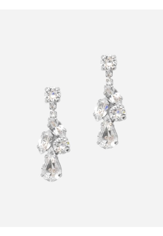 Abrazi Zoe Swarovski Earrings Silver ()