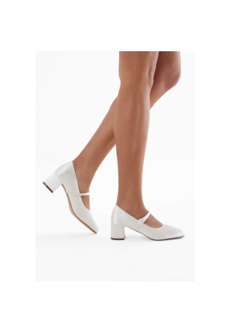 Rainbow Club Abbi Ivory Satin Wedding Shoes