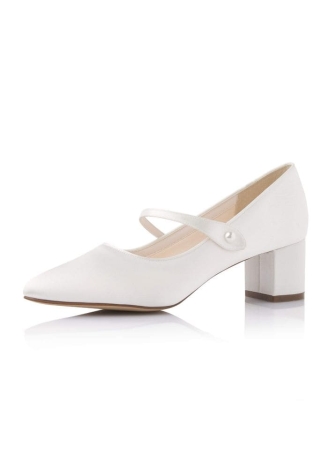 Rainbow Club Abbi Ivory Satin Wedding Shoes ()