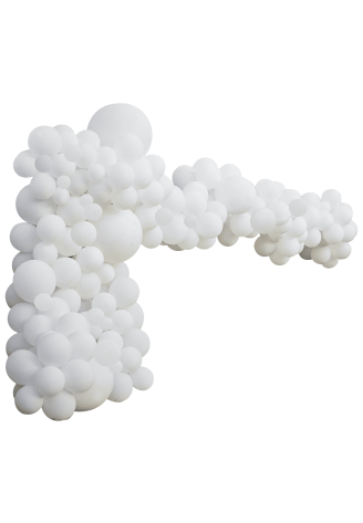 Ginger Ray BA-341 Luxe White Balloon Arch Kit