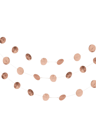 Ginger Ray BB-277 Beautiful Botanics Circles Bunting Rose Gold
