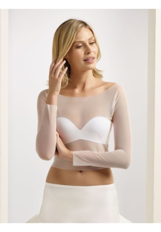 Bianco Evento E232 Bolero Stretch Tulle ()