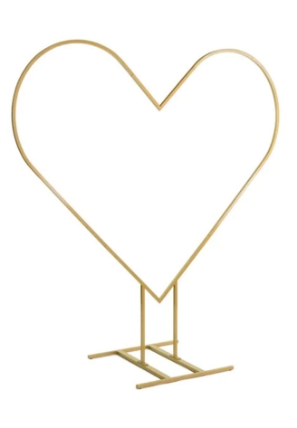Heart Backdrop Stand Gold ()