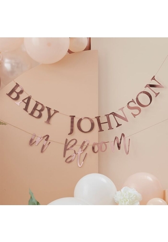 Ginger Ray BL-115 Floral Baby Shower Bunting ()