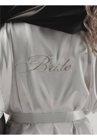 Poirier BN-745B Bride Kimono Satin Ivory