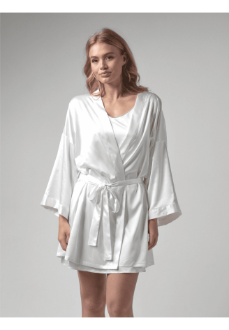 Poirier BN-745B Bride Kimono Satin Ivory ()