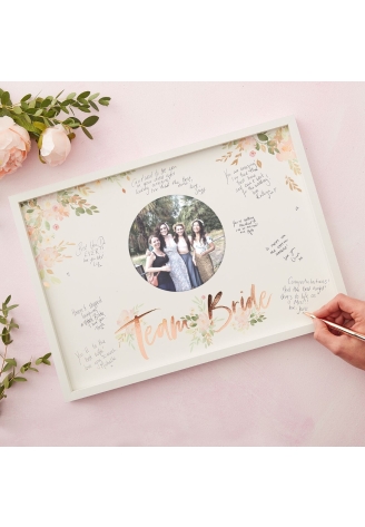 Ginger Ray FH-201 Floral Hen Frame Guest Book ()