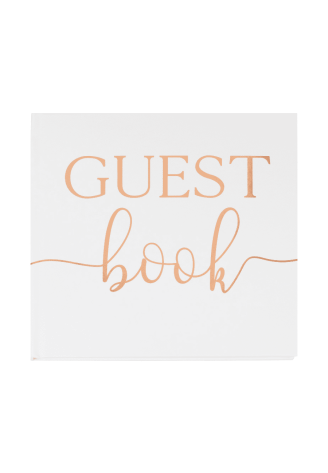 Ginger Ray BR-336 Wedding Guest Book Rose Gold Foil