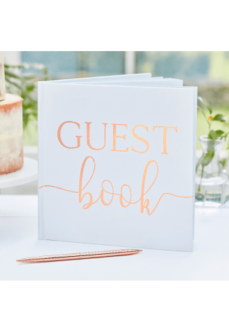 Ginger Ray BR-336 Wedding Guest Book Rose Gold Foil ()