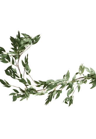 Ginger Ray BRA-301 Green Ruscus Foliage Artificial Garland