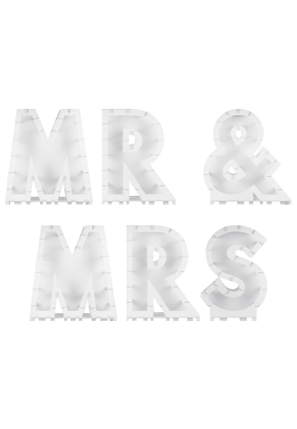 Ginger Ray BRA-323 Mr & Mrs Balloon Mosaic Stand