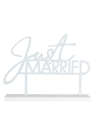 Ginger Ray BW-426 Just Married Table Sign