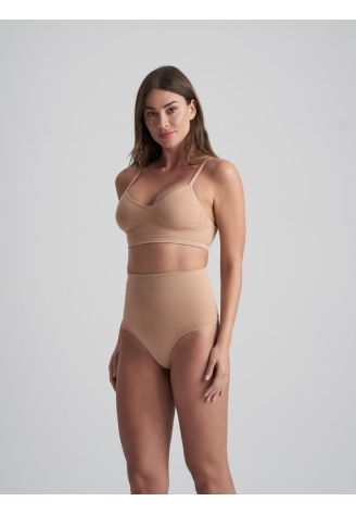 BYE BRA Seamless High Waist Thong Beige ()