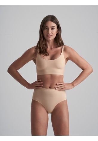 BYE BRA Invisible Mid Waist Brief Beige ()