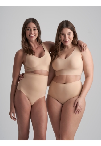 BYE BRA Invisible Mid Waist Brief Beige