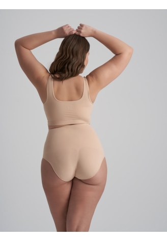 BYE BRA Soft touch High Waist Brief Beige