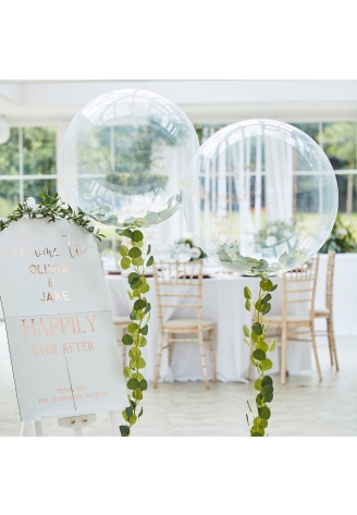 Ginger Ray BR-373 Botanical Wedding Orb Balloon ()