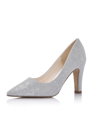 Rainbow Club Fera Silver Metallic Wedding Shoes ()