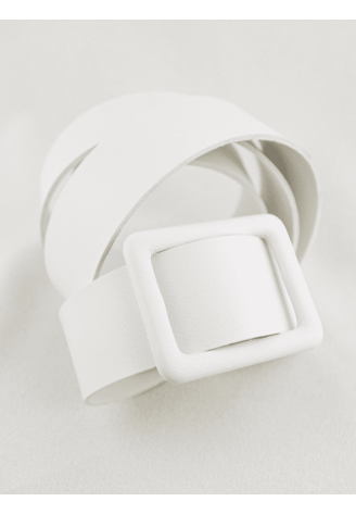 Forever & Eva G1009 Imitation Leather Belt Ivory ()