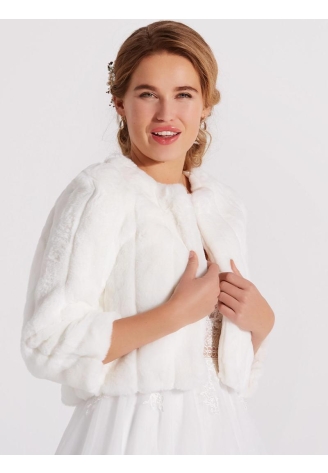 LILLY 09-3186-CR Bolero Faux Fur ()