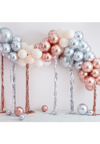 Ginger Ray MIX-407 Mix It Up Metallic & Cream Balloon Arch