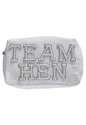 Ginger Ray HEN-122 Team Hen Make Up Bag Pearls White