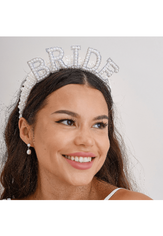 Ginger Ray HEN-129 Bride Headband Pearls ()