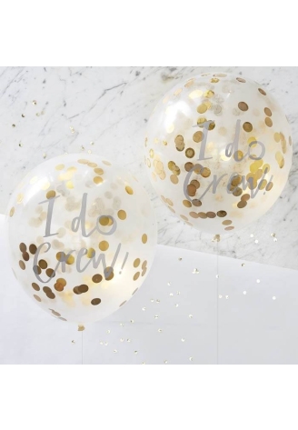 Ginger Ray ID-403 I Do Crew! Confetti Balloons Gold ()
